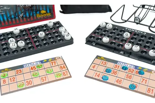 Bingo Bolillero Metálico 90 Bolillas Numeradas Bisonte 12