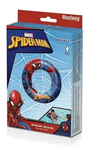 Salvavidas Flotador Inflable Spiderman Pileta Playa 56 Cm Rojo Y Azul 9