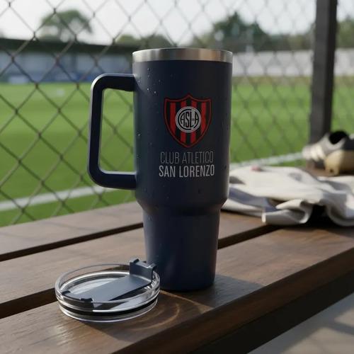 Vaso Térmico San Lorenzo Ciclon Cuervo 1.2l Cn Tapa Y Manija Azul San Lorenzo 8