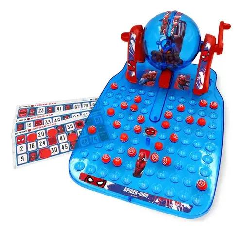 Bingo Spiderman Con Bolillero Juego De Mesa Hombre Araña 3