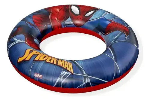 Salvavidas Flotador Inflable Spiderman Pileta Playa 56 Cm Rojo Y Azul 3