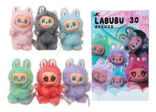 Labubu Oso Peluche Sorpresa 15 Cm Llavero Version 3.0 Índigo Sorpresa 3