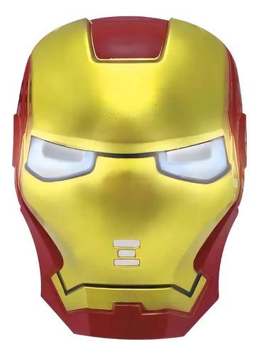 Mascara Iron Man Con Luz Avengers Infantil Ditoys Marvel Color Rojo - Amarillo 3