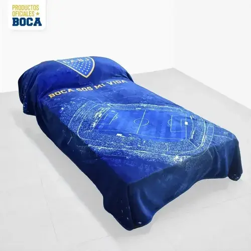 Frazada Magica Fluorescente Luminosa Boca Juniors Orig 1 1/2 Boca Azul 4
