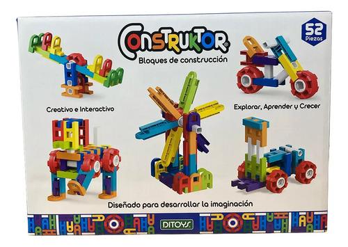 Bloques Y Figuras Construccion Construktor 51 Piezas Ditoys 51 Construktor