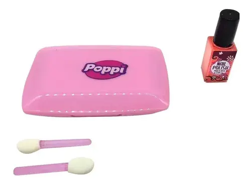 Mi Primer Set De Maquillaje Portatil Espejo Esmalte Niñas 4