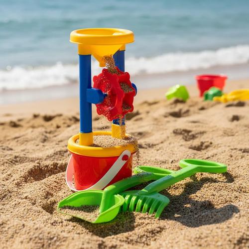Juego De Playa Balde + Pala + Rastrillo + Molino Duravit