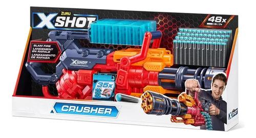 Pistola Ametralladora Lanza Dardos En Rafaga Crusher X Shot Naranja 6