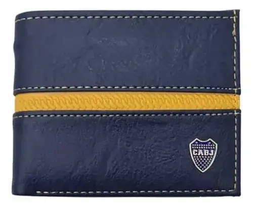 Billetera Boca Juniors Licencia Oficial Con Pin Metálico Azul/amarillo 6