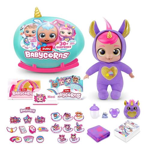 Babycorns Bebe Interactivo Cn Luz Sonido Cuna + 30 Sorpresas 14