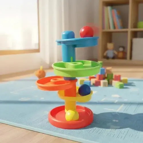 Set Didactico Bebe Gira Bolas Juego Recorrido Duravit 676 Color Multicolor