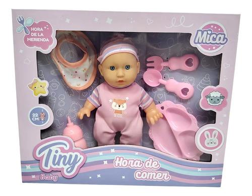 Bebote Tiny Baby Hora De Comer Set Muñeca Con Accesorios 3