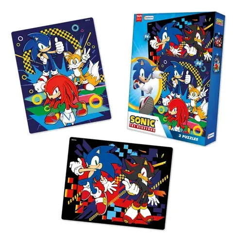 Puzzle Rompecabezas X2 De 24 Y 36 Piezas Sonic Tapimovil 2