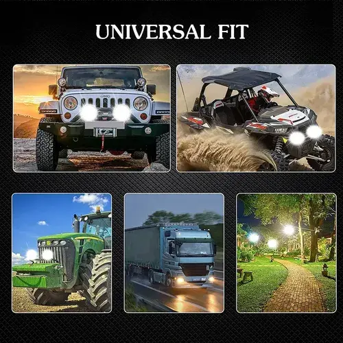 Luces Led 7'' 51w Rojas Off Road Jeep Atv Utv Suv Kit X2 5