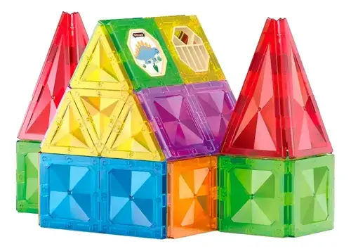 Bloques Magnéticos Vitro 42 Piezas Grupo 360 Colores Vivos 3d Niños