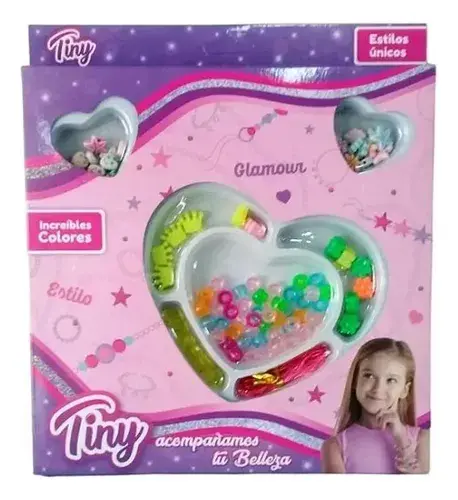 Set Para Armar Pulseras Bijou Corazon Infantil Estilo Tiny 2