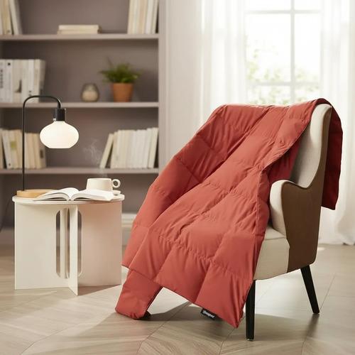 Manta Beautyrest Plumón 152x178 Empacable Suave Roja Abrigo Rojo