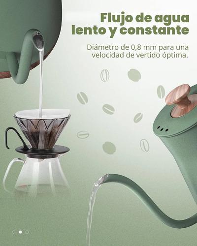 Hervidor Eléctrico Cuello De Cisne Acero Inoxidable 0.8l Verde 5
