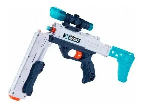 Arma Rifle Escopeta Lanza Dardos Hawk Eye X Shot 16 Dardos Rojo 4