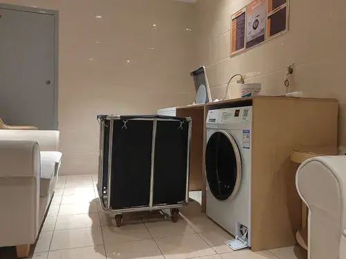 Cesto Carrito De Lavanderia Comercial Con Ruedas Cesta Ropa Negro Liso 2