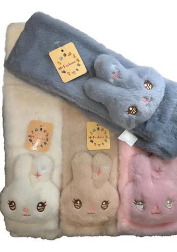 Bufanda Para Niños Peluche Abrigada Invierno Conejo Abrigo 9
