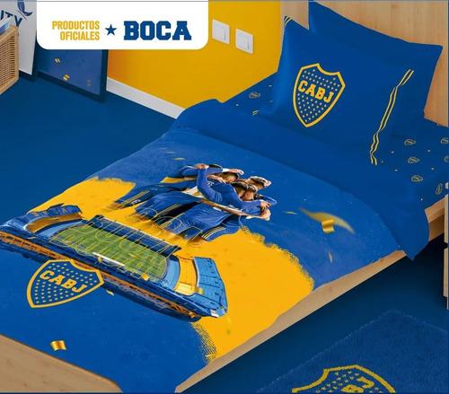 Juego De Sabana De Futbol Boca Juniors Twin Size Licencia 9