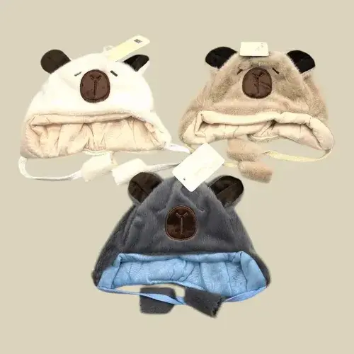 Gorro Gorrito Para Bebé Abrigado Super Suve Capybara Soft 13