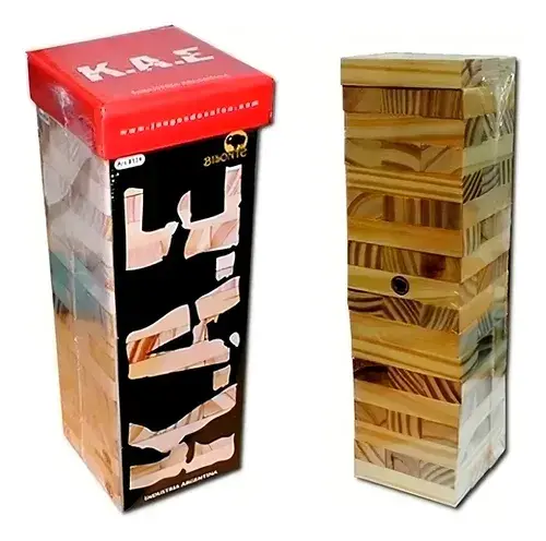 Juego De Mesa Kae Torre De Maderas Destreza Bisonte 3