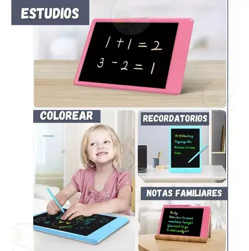 Tableta Pizarra Mágica 8.5 Escritura Dibujo Trazo Multicolor 15