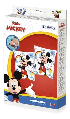 Bracitos Mickey Mouse Flotador Inflable Pileta Playa Niños Blanco 5