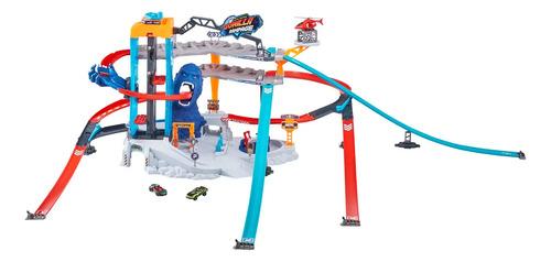 Pista De Ataque Gorila Gigante Metal Machine Con Lanzador Y Ascensor Para Niños Azul 4