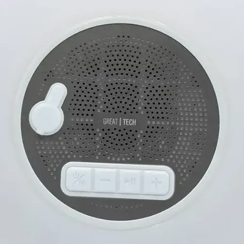 Parlante Bluetooth Portátil Sumergible Luz Led Great Tech Mod 1158 Blanco 2