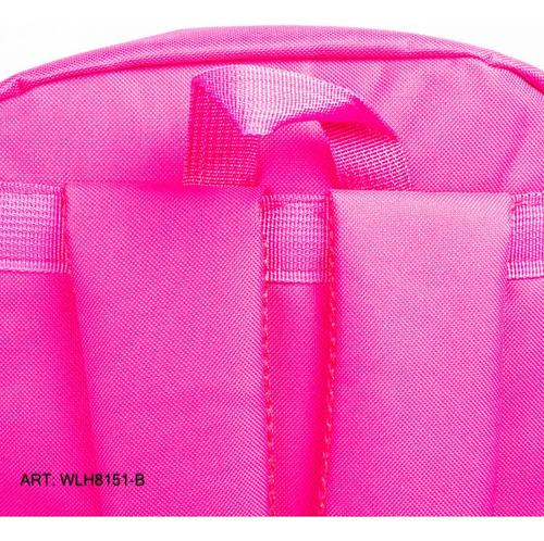 Mochila Escolar Nena Brillante Rosa Negra Reforzada Brillos  13
