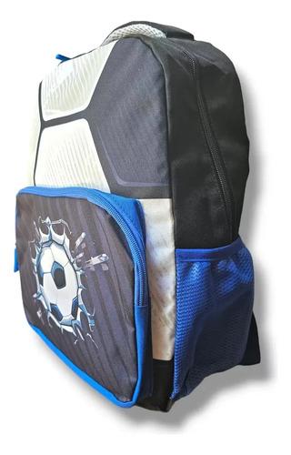 Mochila Infantil Escolar De Futbol Impermeable + Cartuchera Fútbol 5