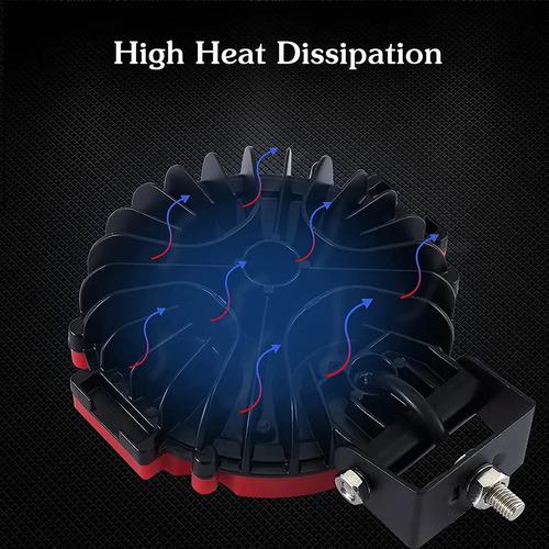 Luces Led 7'' 51w Rojas Off Road Jeep Atv Utv Suv Kit X2 3