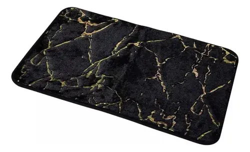Alfombra De Baño Tipo Marmol Piel Suave Antideslizante Fino 11