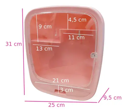 Organizador De Cosméticos Colgante Pared Baño Estantes Cajon 6