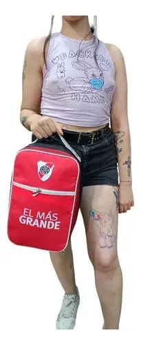 Botinero Bolso Deportivo River Plate Futbol Licencia Color Rojo 3
