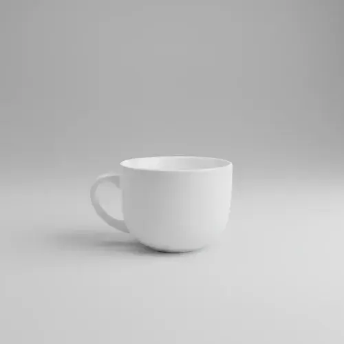 Taza Mug Cerámica Blanca 550ml Grande Café Té Oficina Blanco 3