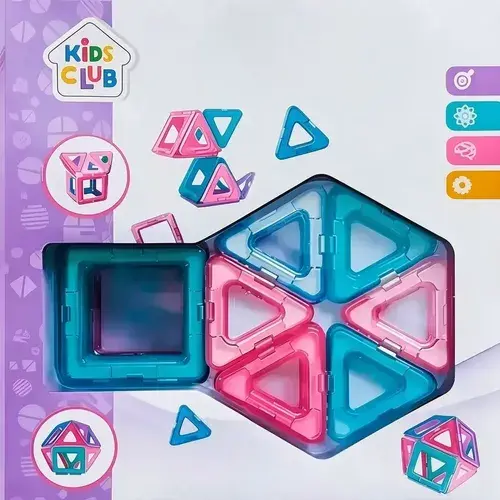 Bloques Imantados Playmags Formas Magneticas Pastel 14 Pieza 14 Pastel