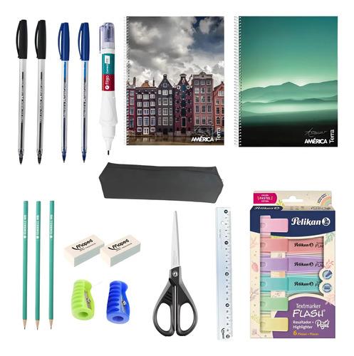 Kit Utiles + Cuadernos + Cartuchera Universitario Secundaria