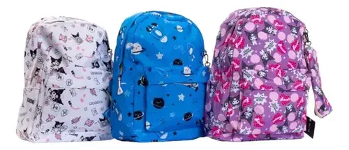 Combo Mochila + Cartuchera Escolar Colegio Nena Nene Kuromi