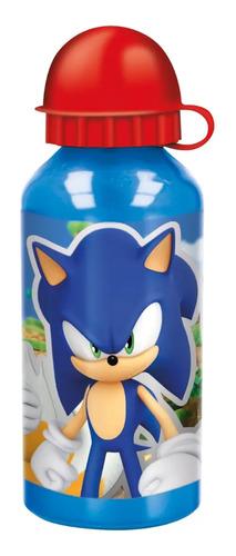 Botella De Aluminio Sonic 400 Ml Agua Bebidas Verano Azul Azul 2