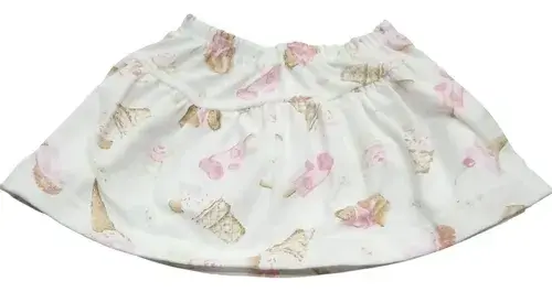 Conjunto Bebe Beba Remera Pollera Con Flores Algodón Premium 6