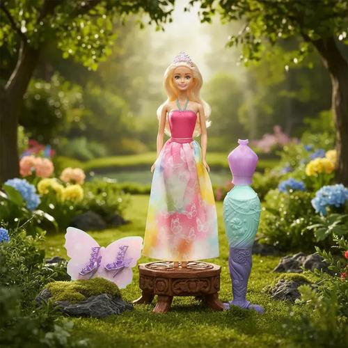 Muñeca Bonnie Pink 3en1 Hada Sirena Princesa 30cm 3