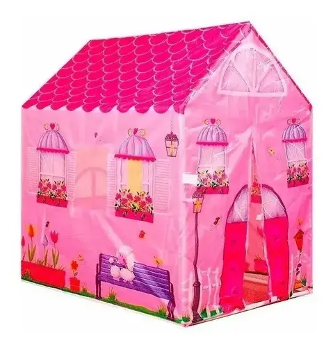 Carpa Casa Casita Castillo Hogar Princesa 100 Pelotas Premiu Rosa 7