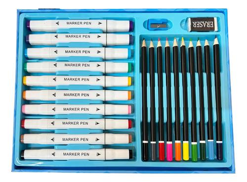 Kit Escolar 53 Piezas Sebigus Con Lápices Color Fibras Dibujo Pintura Modelo 56569 4
