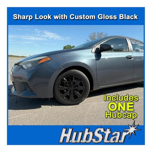 4 Repuestos Negros Hubstar Para Tapacubos De Toyota Corolla Negro 7