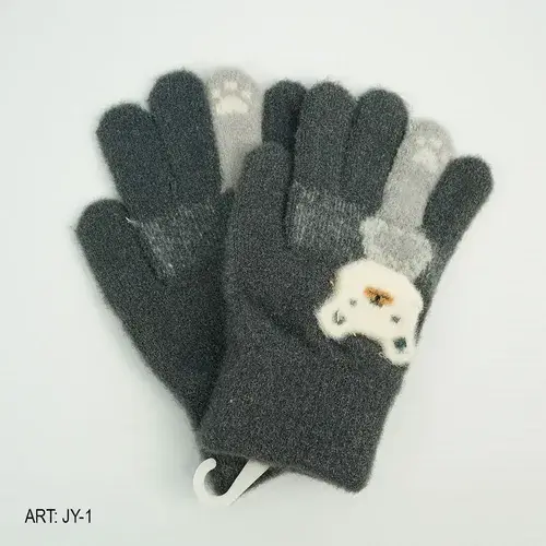 Guantes Infantil Largos Niños Invierno Abrigado Osito Conejo 3