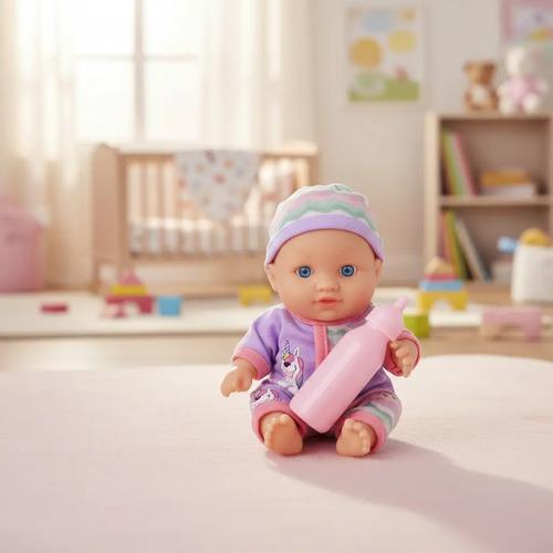 Muñeca Bebe Tiny 20 Cm Con Accesorios Mamadera Juguete 22cm 6